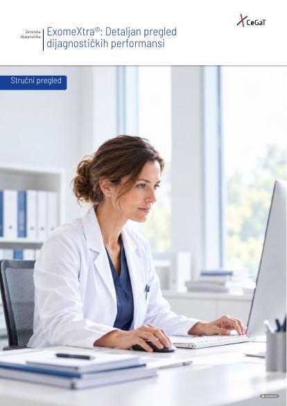 Prva stranica dokumenta: ExomeXtra® — pregled za pacijente i porodice