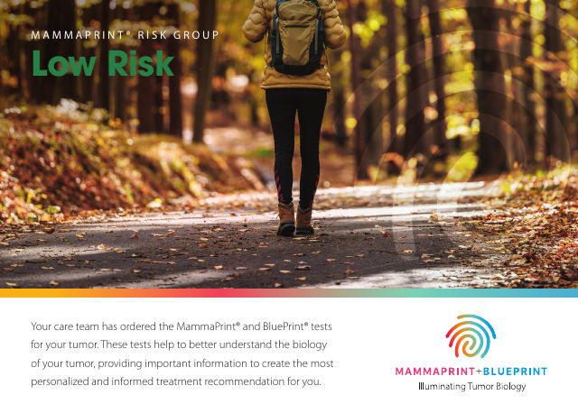 Prva stranica dokumenta: MammaPrint® — nalaz: niski rizik (Low Risk)